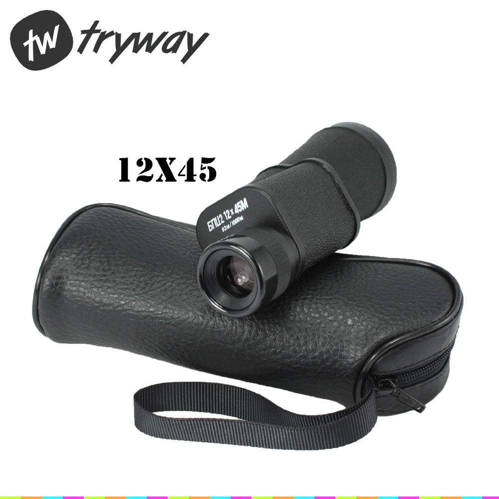 Baigish 12X45 telescope MINI Monoculars Military HD 8x ZOOM BK4 OPTICAL GLASS RUSSIAN Telescope