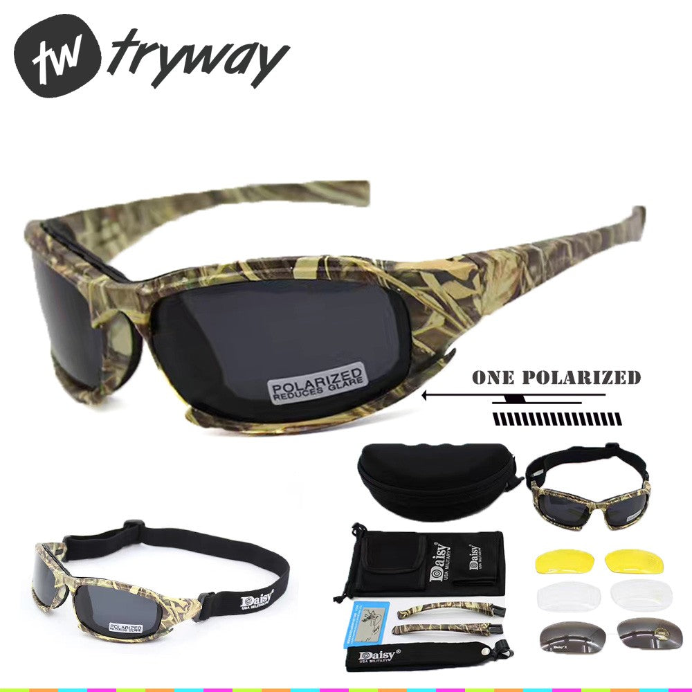 DAISY X7 Goggles Men Military polarized sunglasses Bullet proof airsoft shooting Cycling glasses