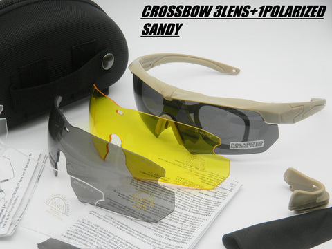 Tactical Crossbow sunglasses Military Goggles 3/5LS Red Fire Iridium lens Eyeshield outdoor Airsoft shooting protective gafas with boxes