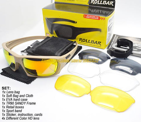 Tactical Rollbar Goggles Polarized lens oculos de sol motorcycles eyewear protection airsoft gafas