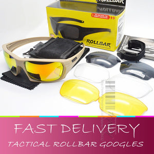 Tactical Rollbar Goggles Polarized lens oculos de sol motorcycles eyewear protection airsoft gafas