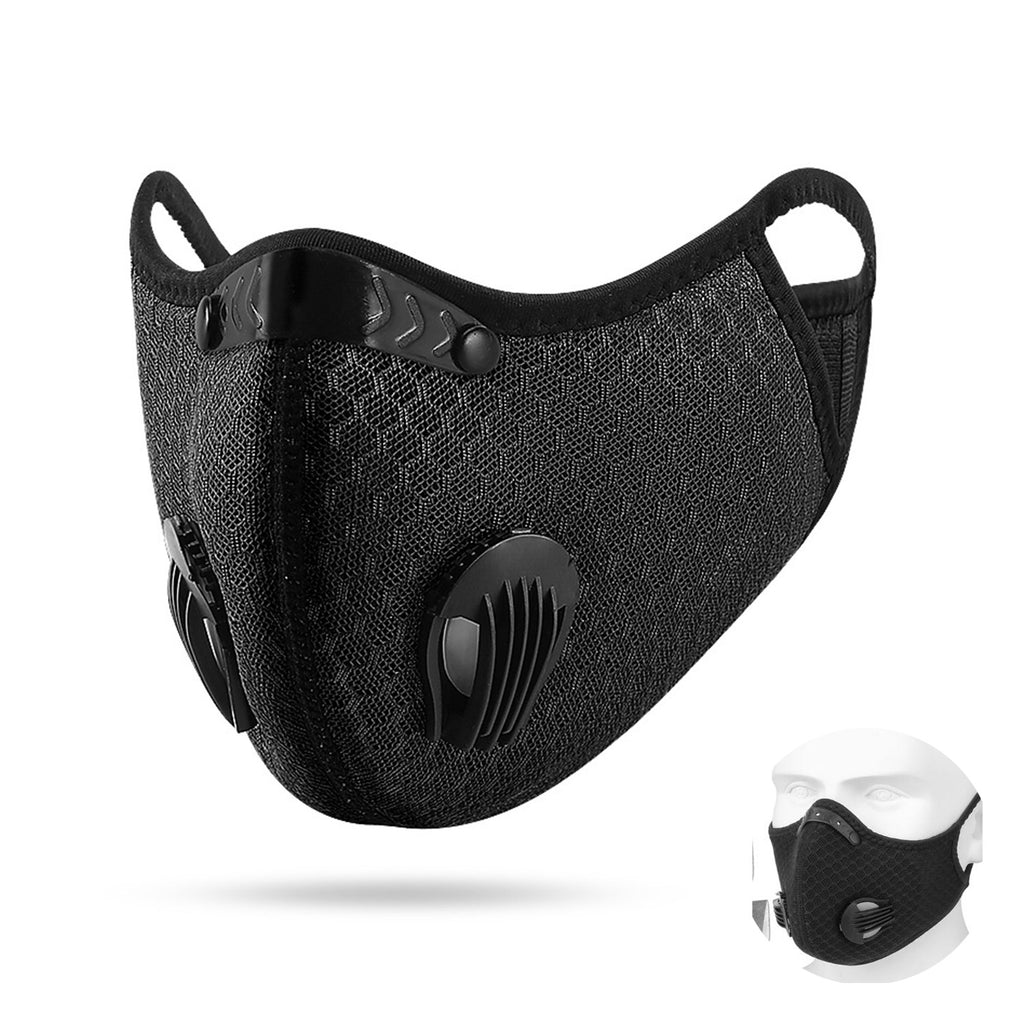 Sport Face Mask Cycling Maske Activated Reusable Carbon Filter Safety Mask Windproof Dust-Proof Outdoor Sports Bibs Running Bike Cycling Dust Filter Mask